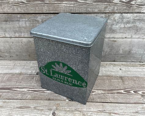 galvanized metal milk box|antique milk cooler.